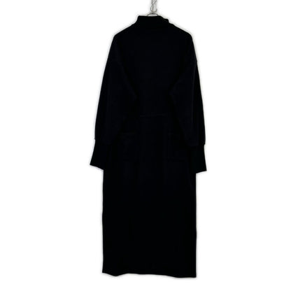 Black and Half Zip Sweat Dress Women's M