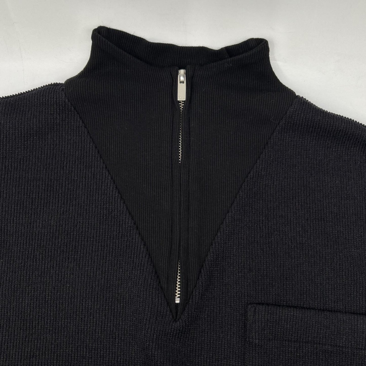 Black and Half Zip Sweat Dress Women's M