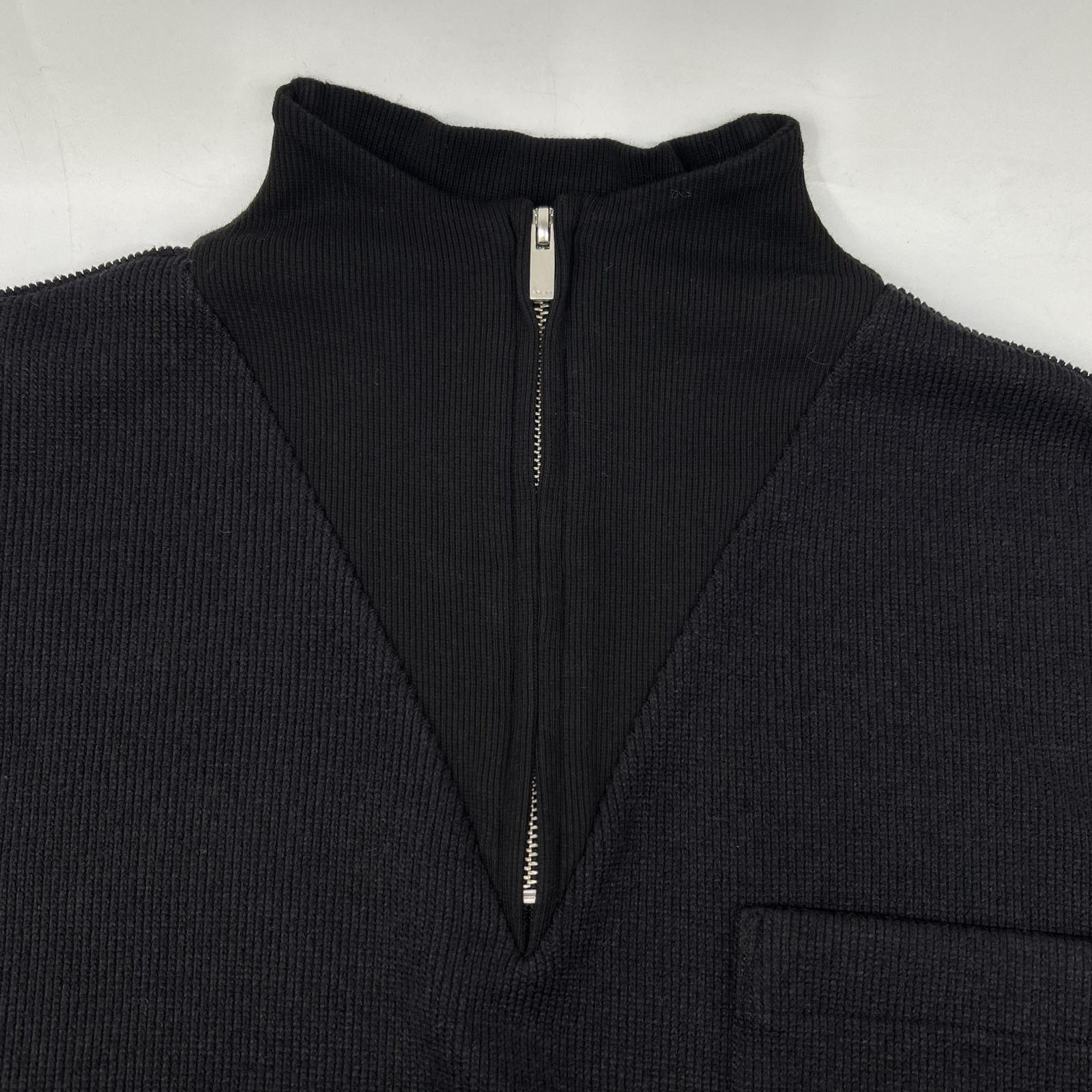 Black and Half Zip Sweat Dress Women's M