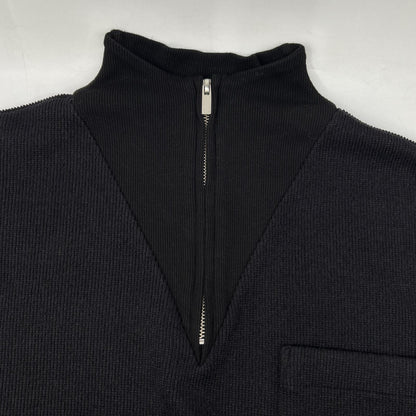 Black and Half Zip Sweat Dress Women's M
