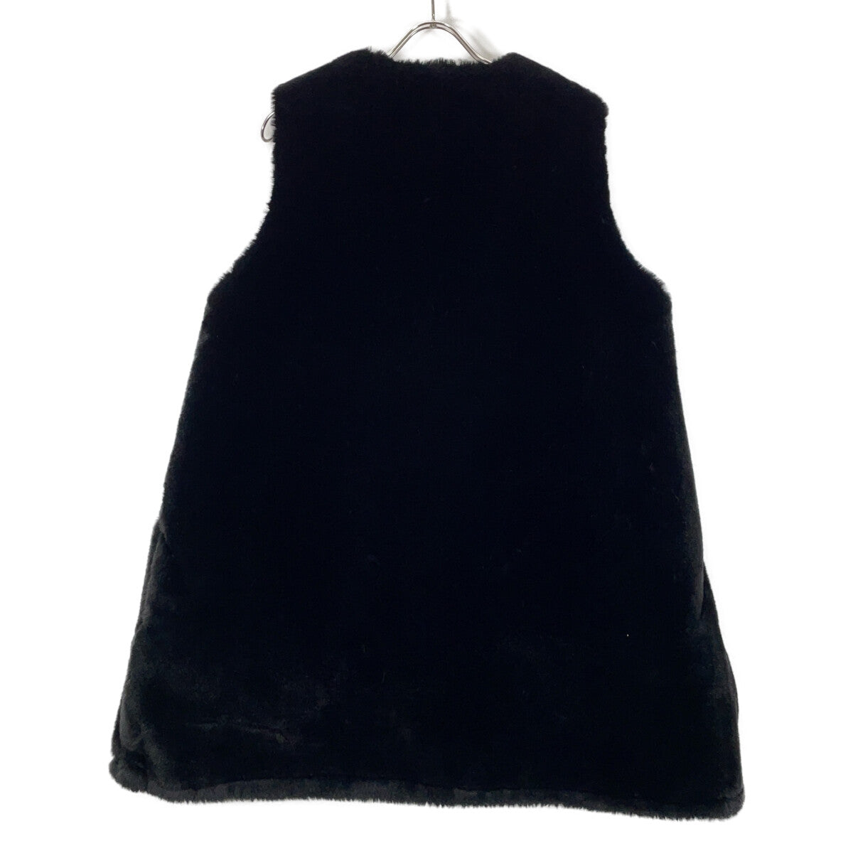 [BEAMS BOY Exclusive] 2102334 Black Reversible Fur Liner Vest Vest 10 Women's