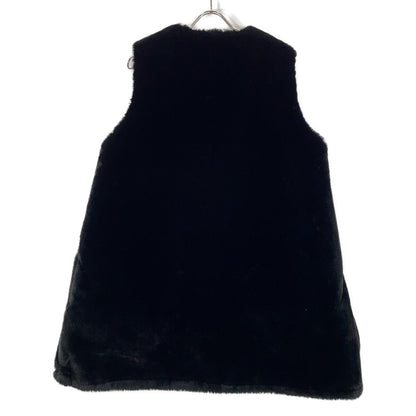 [BEAMS BOY Exclusive] 2102334 Black Reversible Fur Liner Vest Vest 10 Women's