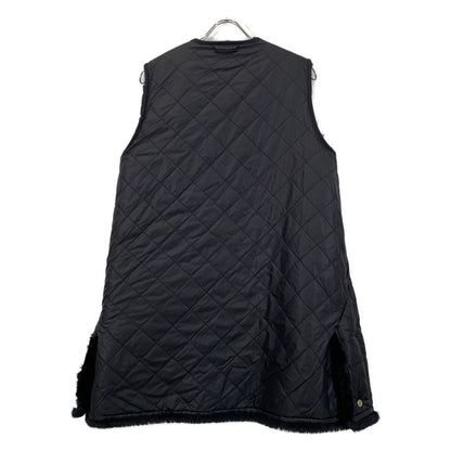 [BEAMS BOY Exclusive] 2102334 Black Reversible Fur Liner Vest Vest 10 Women's