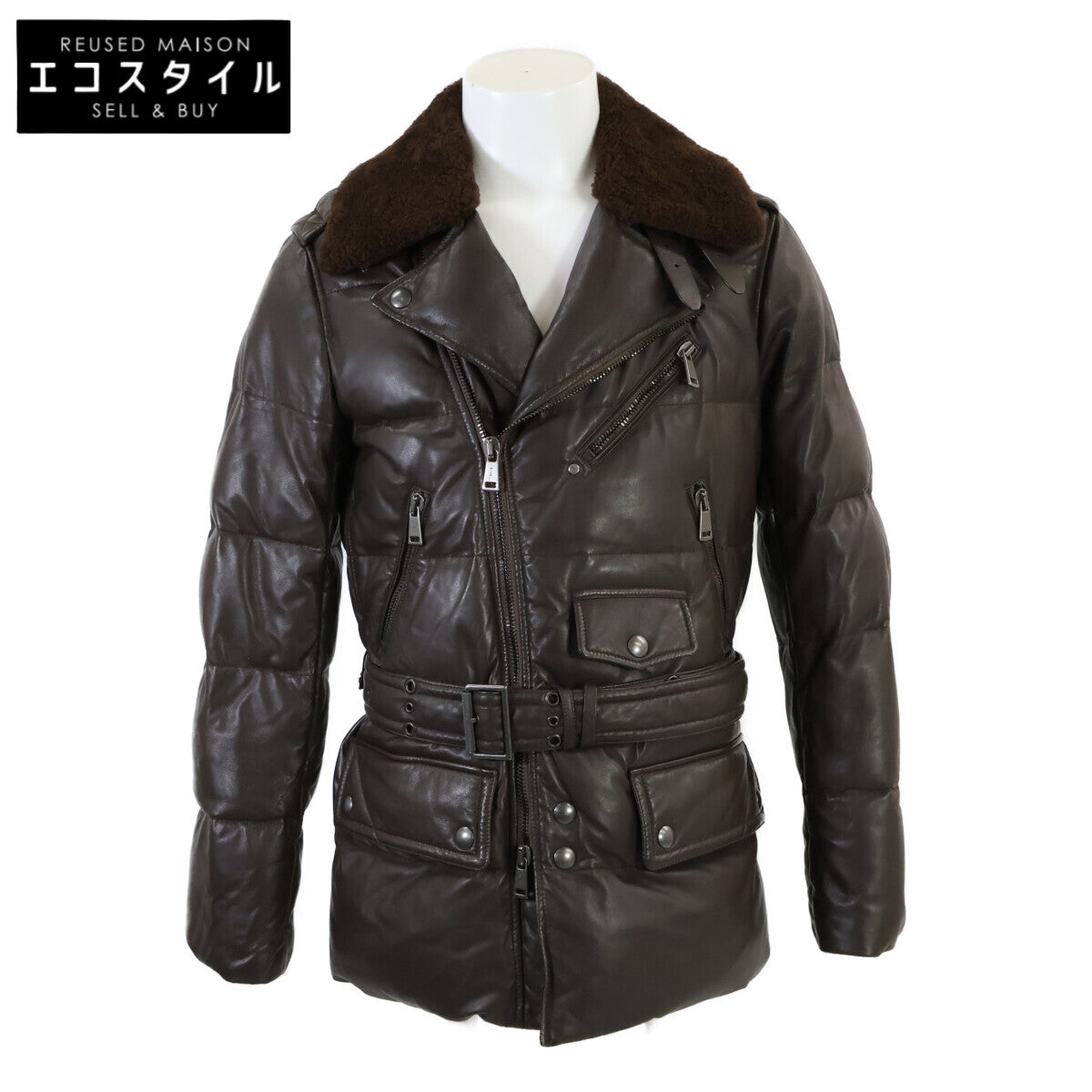 【国内正品】790515016001 羊毛领绵羊皮系带羽绒服 S 男款