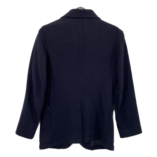 RRL ダブルアールエル 782959770001 ネイビー ウール×コットン ノッチドラペル アンコンストラクテッド ストライプ ジャカードニットスポーツブレザー ジャケット