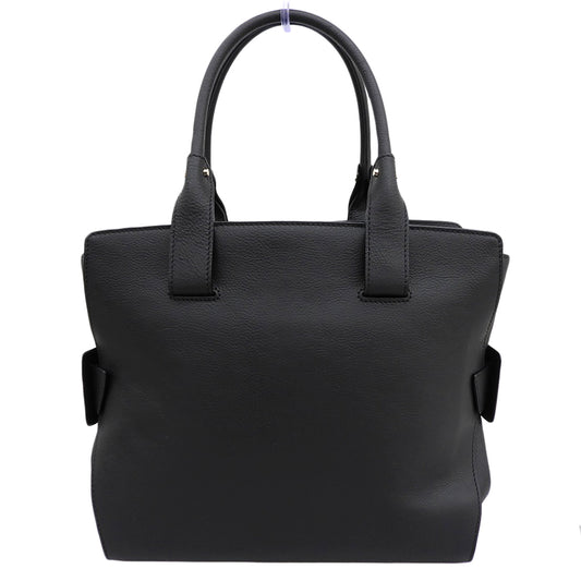 Tsuchiya Kaban Manufacturing Tsuchiya Kaban Seisakujo Beautiful Condition Gusset Code Medium Grain Calf Tote Bag Men's Black Tote Bag