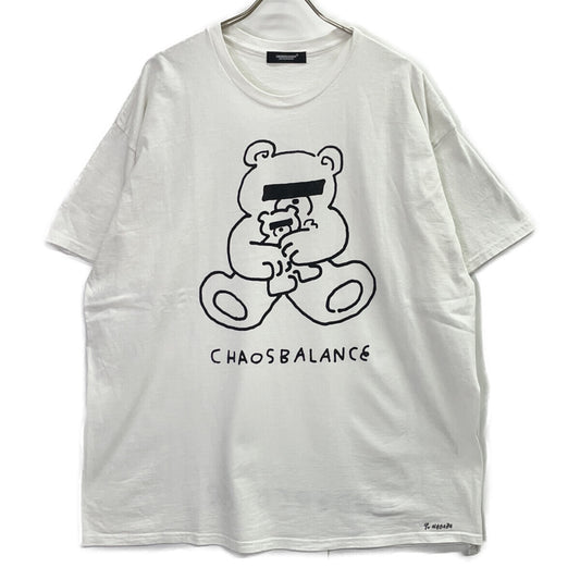 UNDERCOVER アンダーカバー ×Yu Nagaba UC1E9813-2 ホワイト×ブラック コットン ベアープリント Tシャツ/BEAR TEE トップス