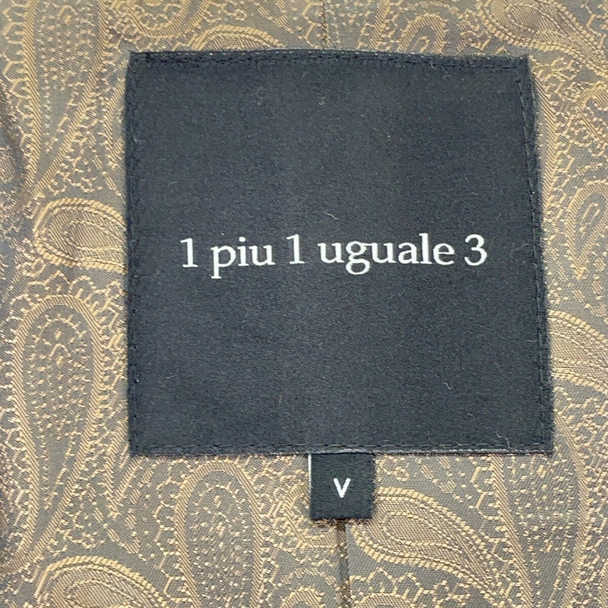 1piu1uguale3 ウノピゥウノウグァーレトレ MRC157-WOL157 ﾍﾞｰｼﾞｭ×ｷｬﾒﾙ WRAP HOODED ｳｰﾙﾎﾞｱﾌｰﾄﾞ切替ｺｰﾄ コート V