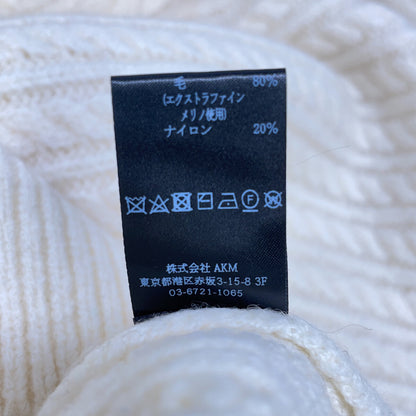 1piu1uguale3 Uno Piu Uno Uguale Tre [Excellent Condition] MRK278-WNY043 CRAZY CABLE CREW Logo Embroidered Crew Neck Knit Sweater / Top