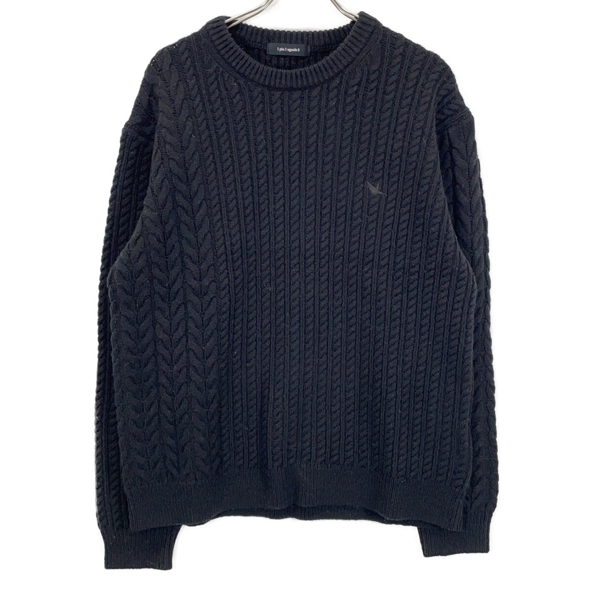 1piu1uguale3 Uno Piu Uno Uguale Tre 【美品】MRK278-WNY043 CRAZY CABLE CREW Logo刺绣 圆领毛衣/上衣