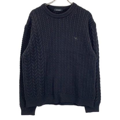 1piu1uguale3 Uno Piu Uno Uguale Tre 【美品】MRK278-WNY043 CRAZY CABLE CREW Logo刺绣 圆领毛衣/上衣