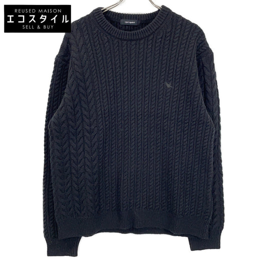 1piu1uguale3 ウノピゥウノウグァーレトレ 【美品】MRK278-WNY043 CRAZY CABLE CREW ロゴ刺繍 クルーネック ニットセーター/ トップス