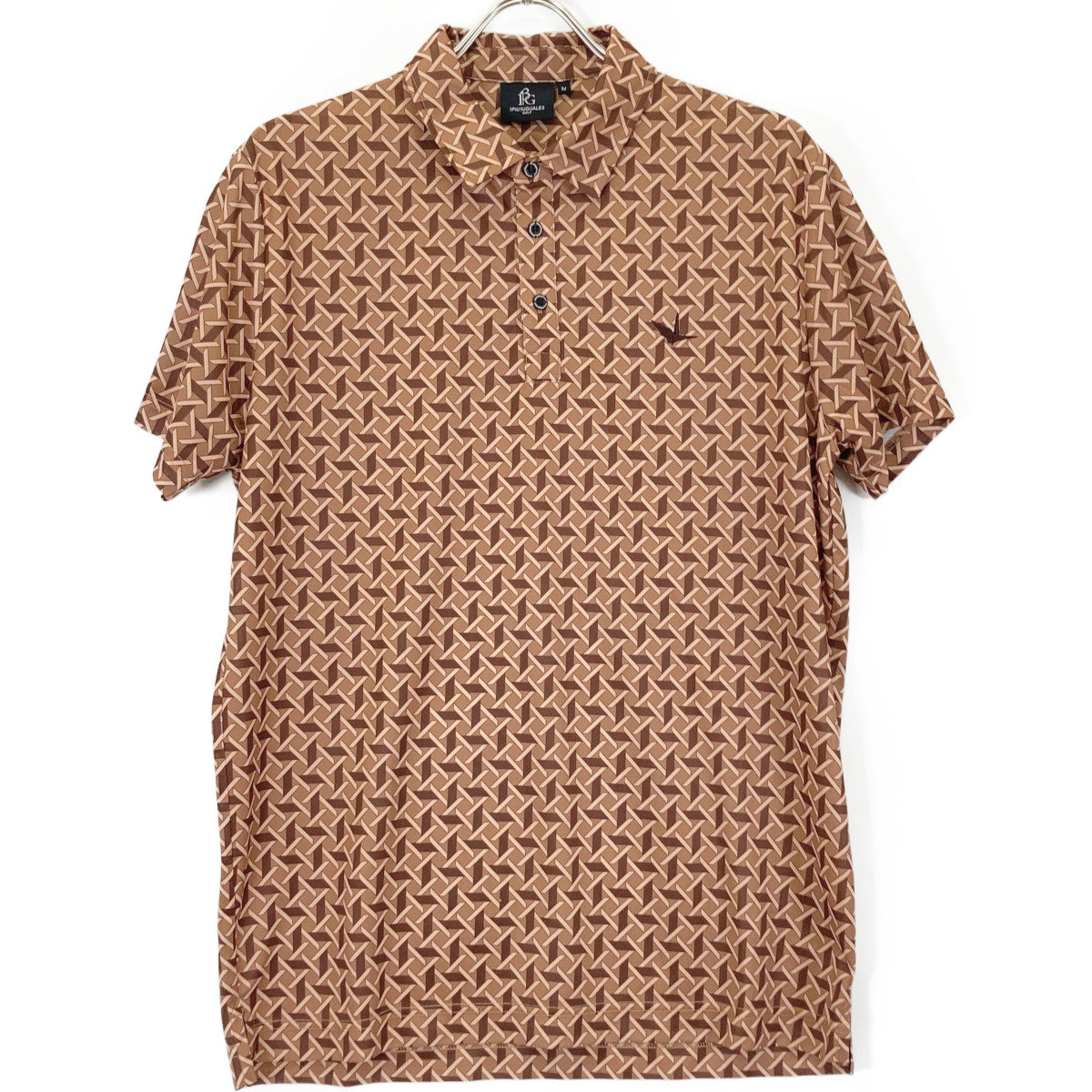 1piu1uguale3 ウノピゥウノウグァーレトレ GOLF GCT003 113 GOLF CLASSIC / S/S POLO ORIZURU 総柄 半袖ポロシャツ/ トップス