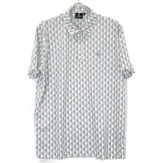 1piu1uguale3 ウノピゥウノウグァーレトレ GOLF GCT002 113 GOLF CLASSIC / S/S POLO ORIZURU 総柄 半袖ポロシャツ/ トップス V