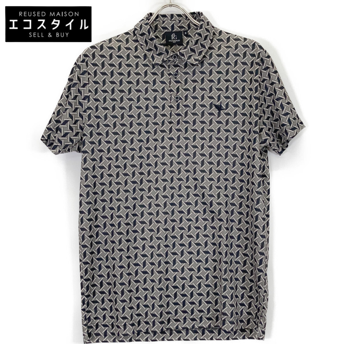 1piu1uguale3 ウノピゥウノウグァーレトレ GOLF GCT003 113 GOLF CLASSIC / S/S POLO ORIZURU 総柄 半袖ポロシャツ/ トップス
