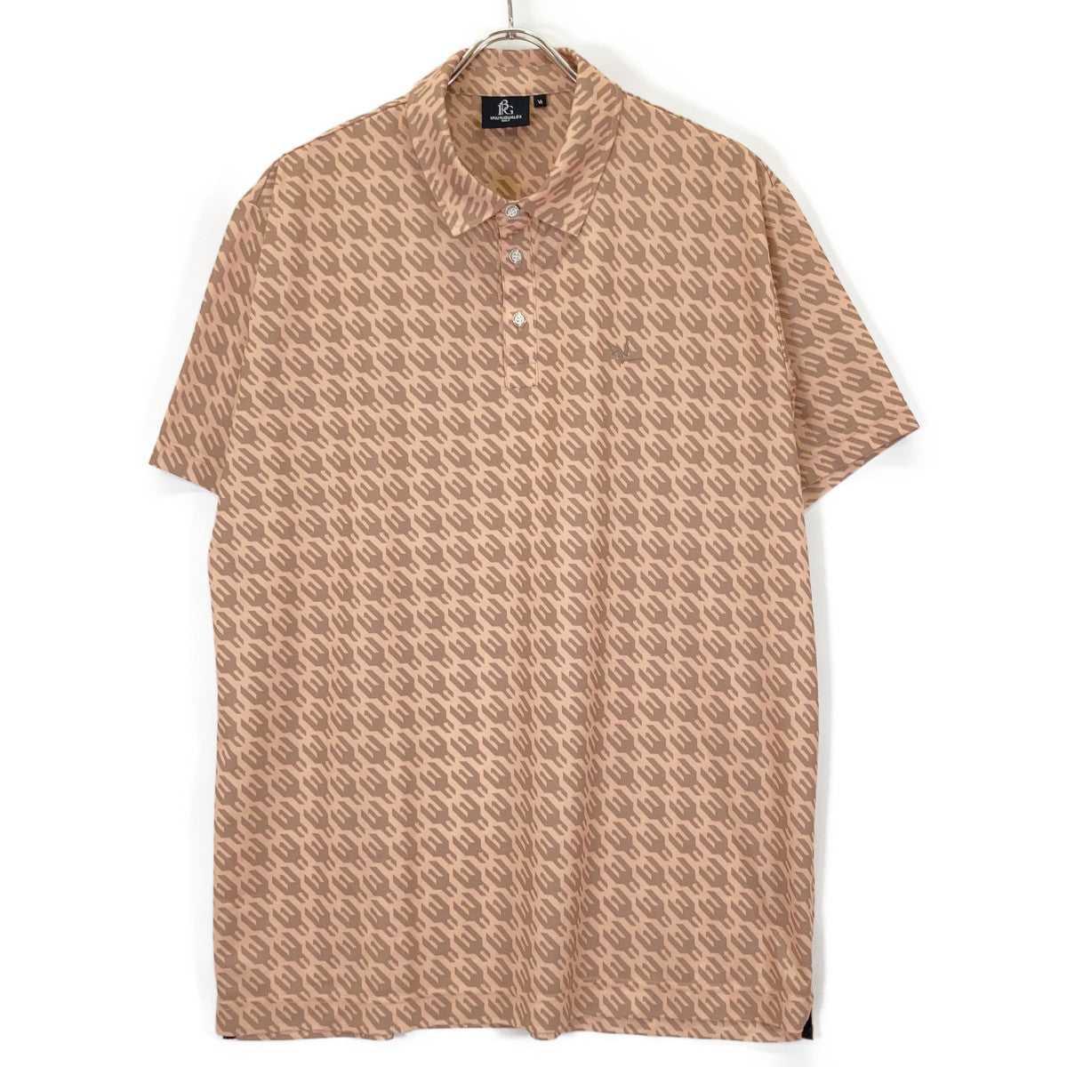 1piu1uguale3 ウノピゥウノウグァーレトレ GOLF GCT001 113 GOLF CLASSIC / S/S POLO CHIDORI 総柄 半袖ポロシャツ/ トップス