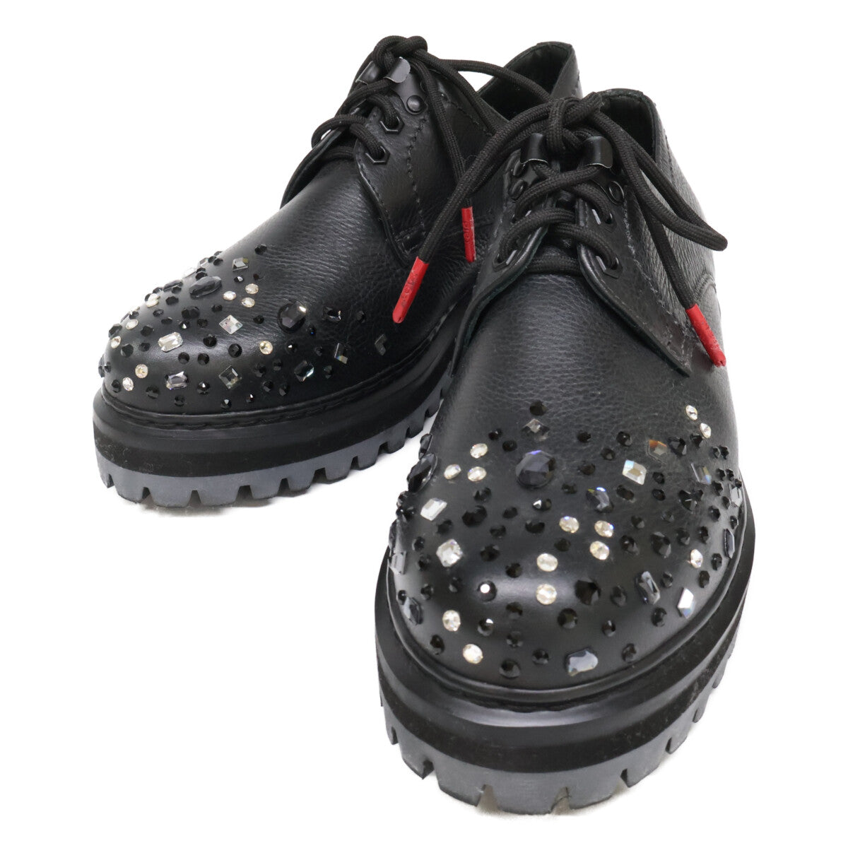 PIET 【Pristine Condition】Swarovski Lunar New Year Crystal Platform Leather Shoes