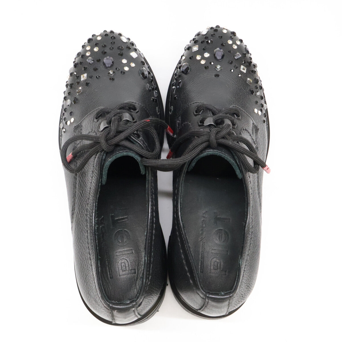 PIET 【Pristine Condition】Swarovski Lunar New Year Crystal Platform Leather Shoes