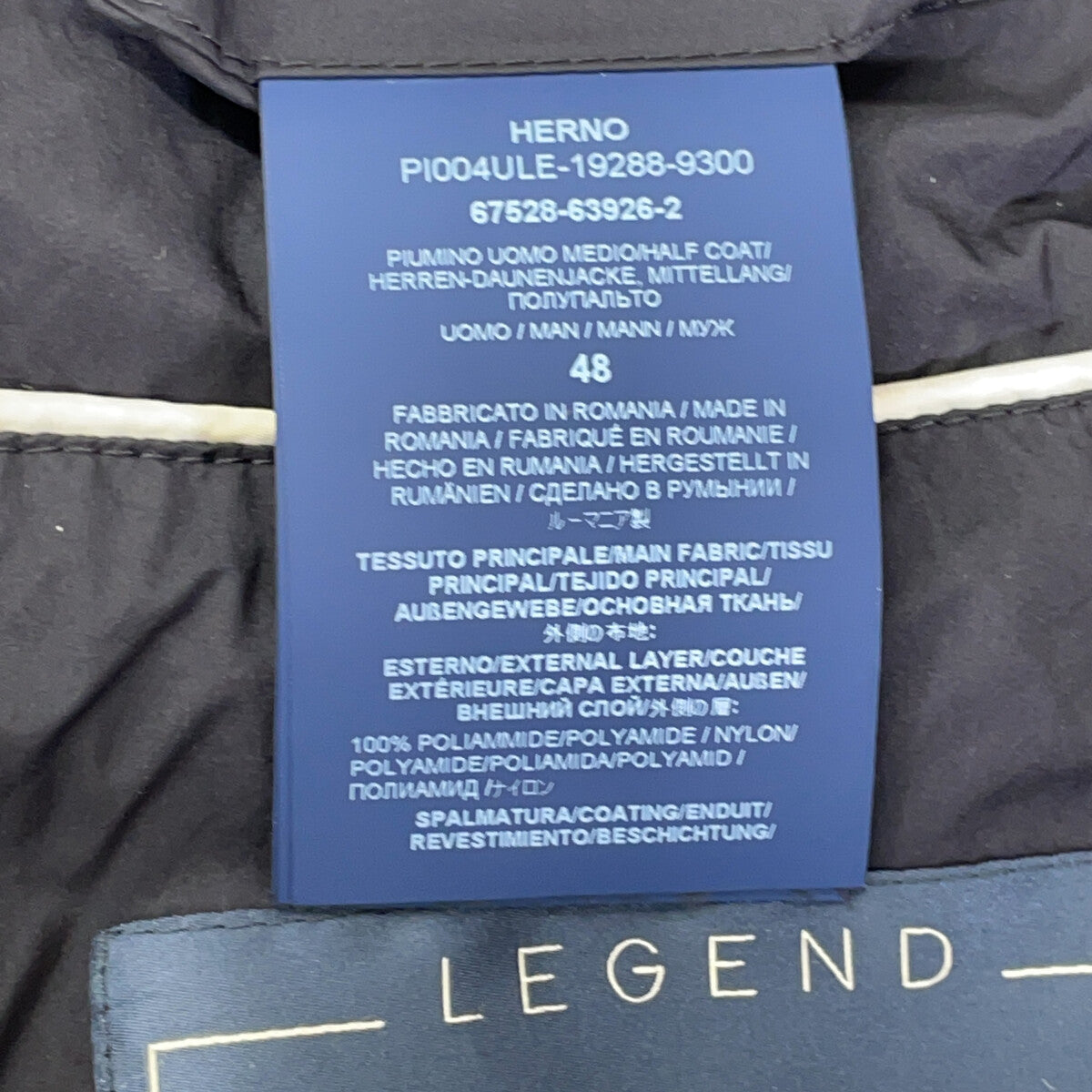 HERNO ヘルノ 67528 ブラック LEGEND L'ESKIMO ダウンジャケット ジャケット