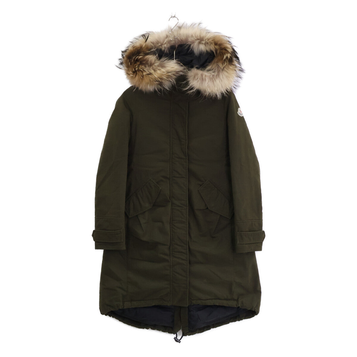 MONCLER モンクレール EVANTHIA エヴァンシア ラクーンファー付 ダウンモッズ コート