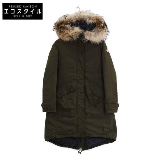 MONCLER モンクレール EVANTHIA エヴァンシア ラクーンファー付 ダウンモッズ コート