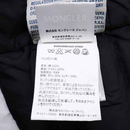 MONCLER モンクレール EVANTHIA エヴァンシア ラクーンファー付 ダウンモッズ コート