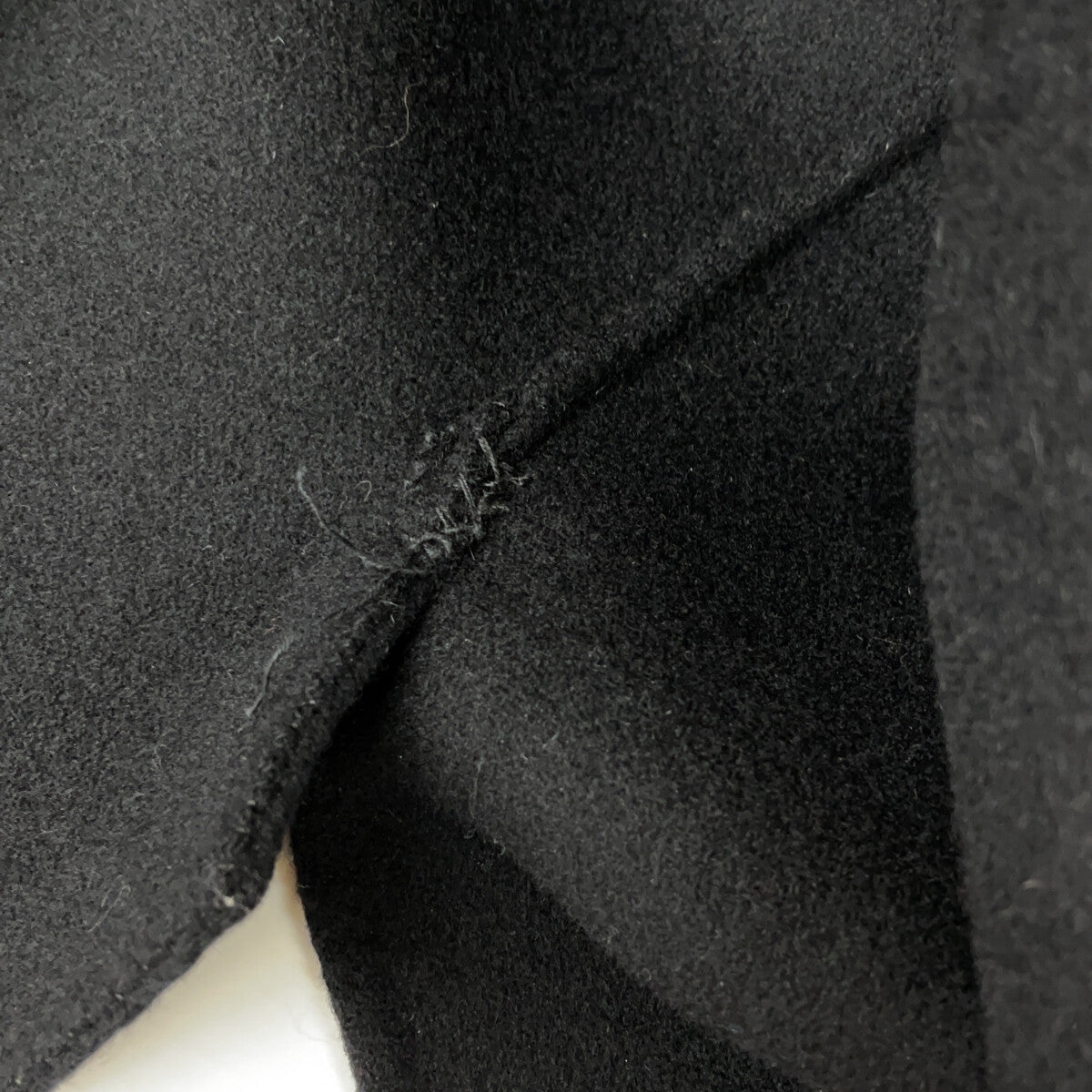 S MaxMara 901609936 Quoto A Mano Black Virgin Wool Double Face Belted Long Coat