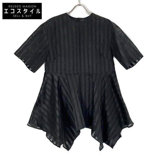 ADORE 531-3210614 23' Black Organza Stripe Blouse Top