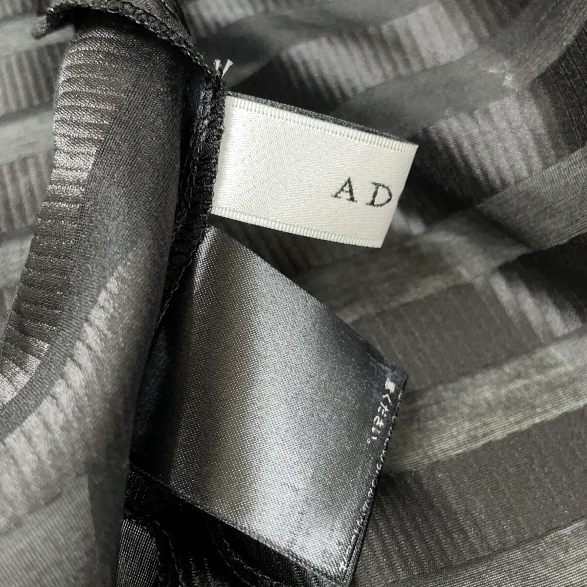 ADORE 阿多丽 531-3210614 23年款 黑色欧根纱条纹衬衫 上衣