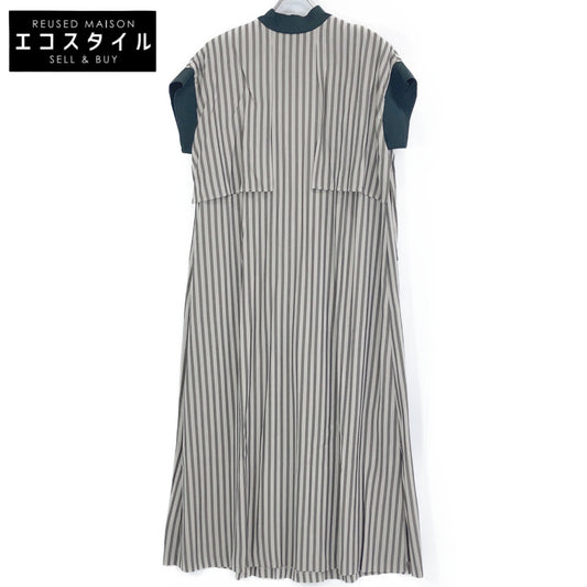 ADORE Adore 531-1140411 Gray x Black Oxford Stripe Dress
