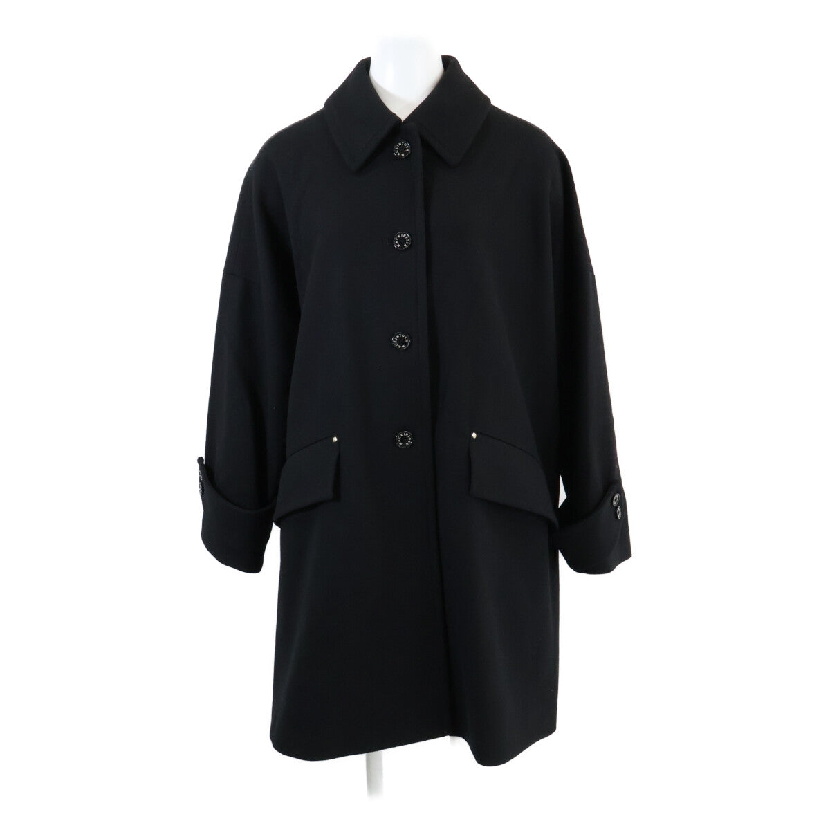 【Mint condition/Domestic正規】L242MO1157FL2K HUMBIE Melton Wool Oversized Drop Shoulder Coat 8 Ladies