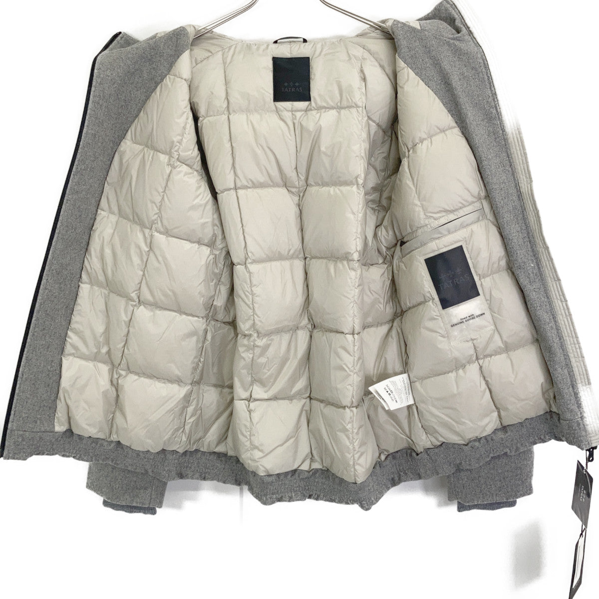 TATRAS タトラス MTKE23A4236-D 23AW ライトグレー ZANOOL ザノール フーデッドダウンジャケット ジャケット
