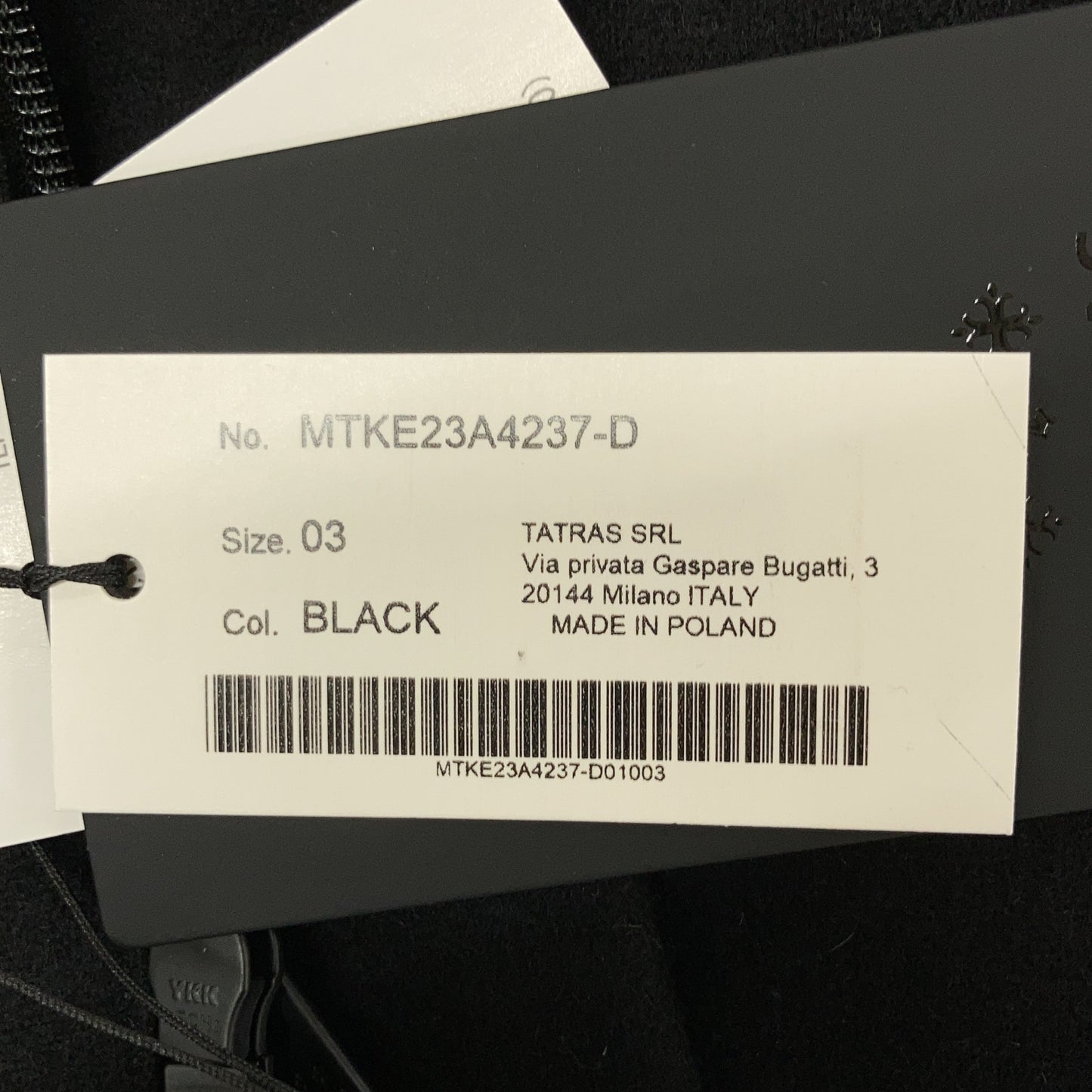 TATRAS タトラス MTKE23A4237-D 23AW ブラック YALBILO ヤルビロ フーデットダウンコート コート