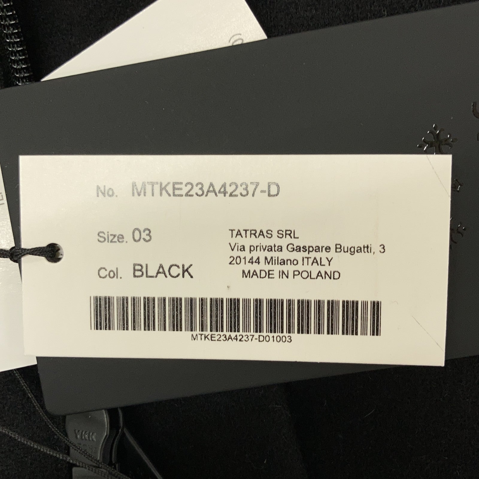 TATRAS タトラス MTKE23A4237-D 23AW ブラック YALBILO ヤルビロ フーデットダウンコート コート