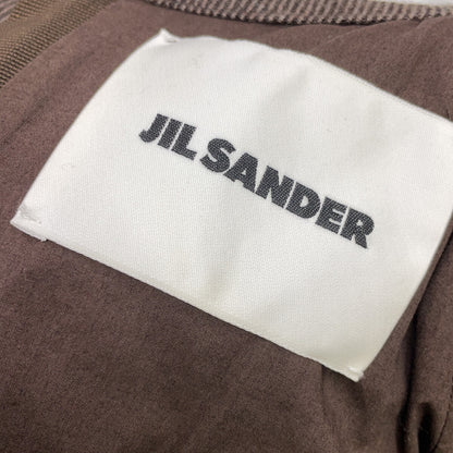 JIL SANDER 极简女王 JIL SANDER JSPP560210 米色羊毛真丝无领夹克套头衫上衣