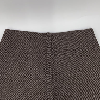 【美品/国内正品】JSPP351885 羊毛真丝混纺开衩半身裙 34 女士