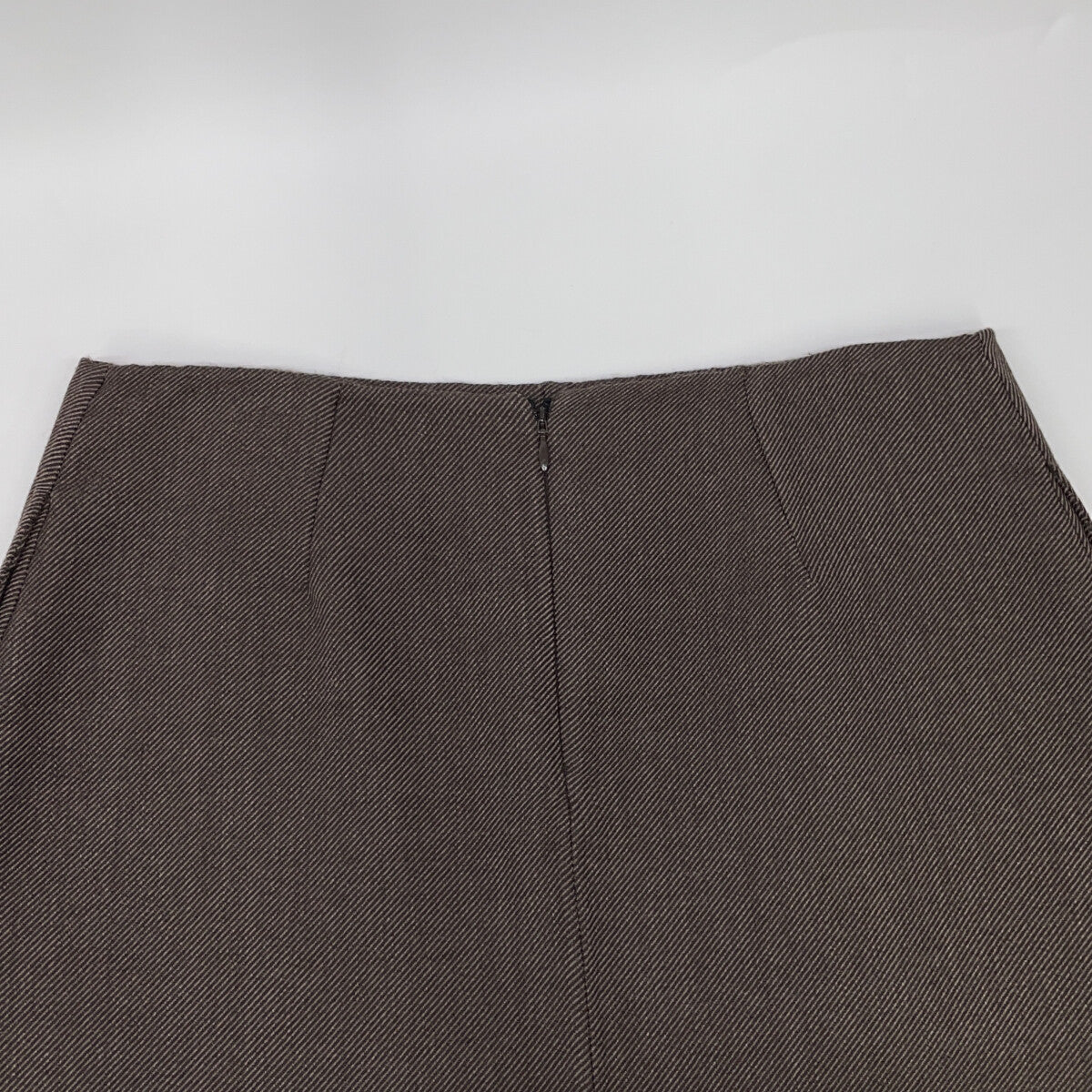 【美品/国内正品】JSPP351885 羊毛真丝混纺开衩半身裙 34 女士