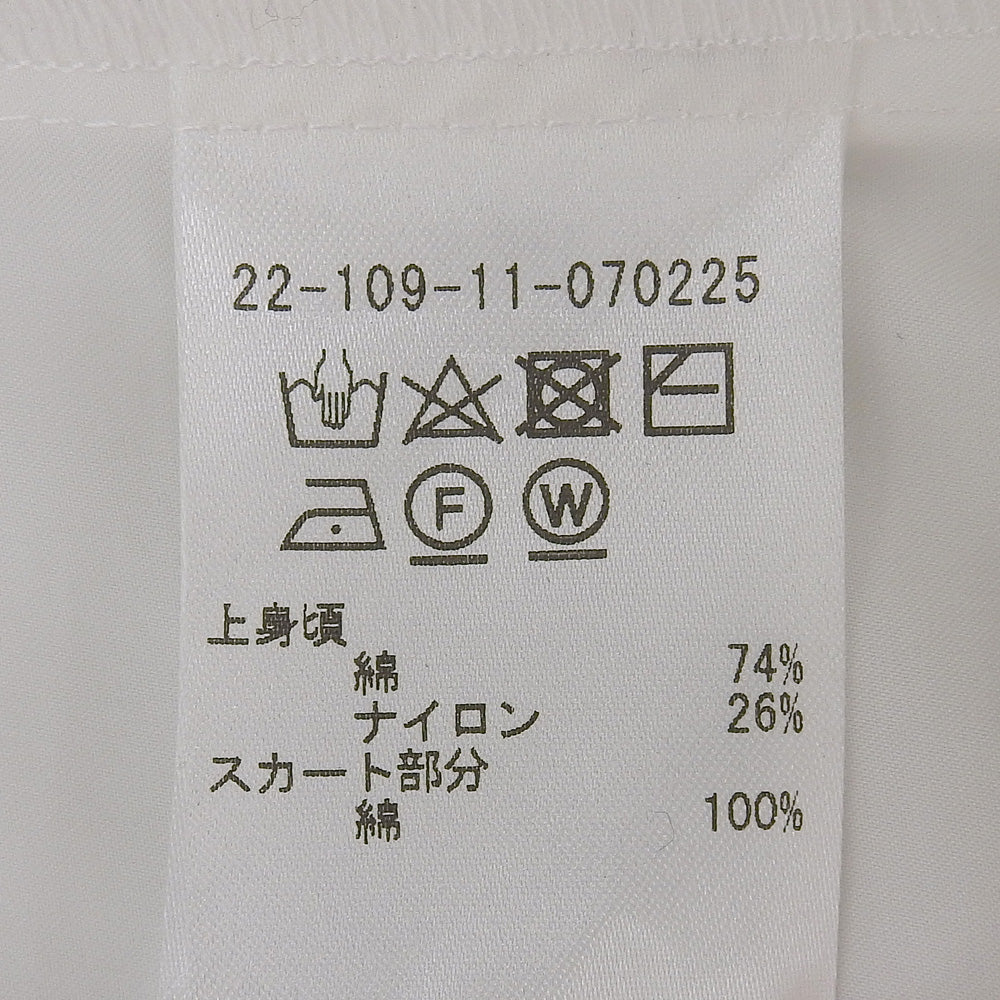 ESTNATION エストネーション ドッキング パフニット ファブリックコンビ ワンピース レディース ホワイト×ブラック F ホワイト/ブラック ワンピース F