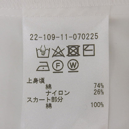 ESTNATION エストネーション ドッキング パフニット ファブリックコンビ ワンピース レディース ホワイト×ブラック F ホワイト/ブラック ワンピース F