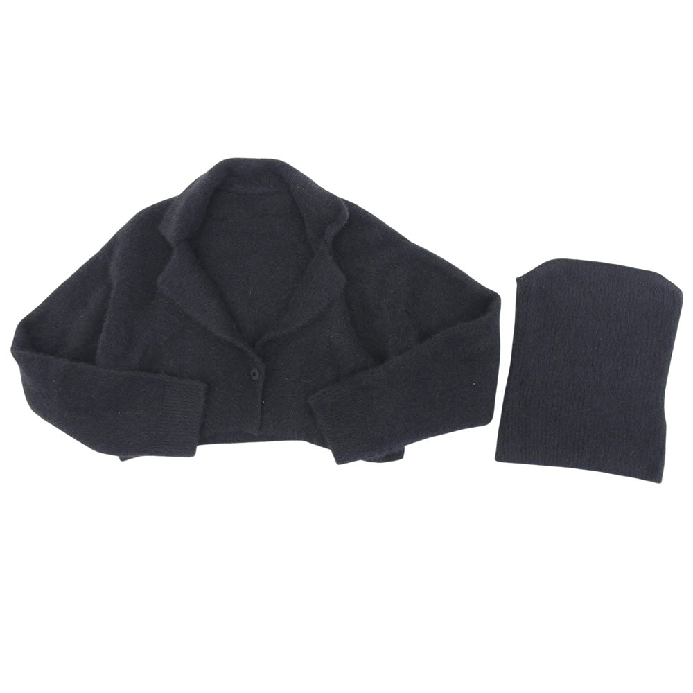 Excellent condition BUSTIER SET SUPER SOFT CARDIGAN Tube top set Women's Black F Tops F Women's