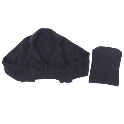 Excellent condition BUSTIER SET SUPER SOFT CARDIGAN Tube top set Women's Black F Tops F Women's