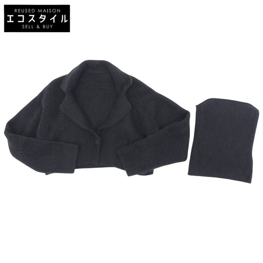 Excellent condition BUSTIER SET SUPER SOFT CARDIGAN Tube top set Women's Black F Tops F Women's