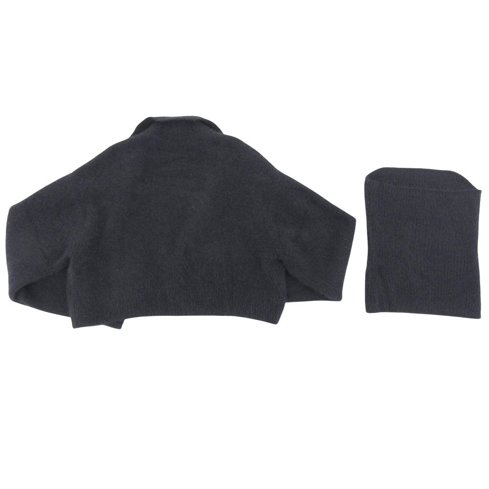 Excellent condition BUSTIER SET SUPER SOFT CARDIGAN Tube top set Women's Black F Tops F Women's
