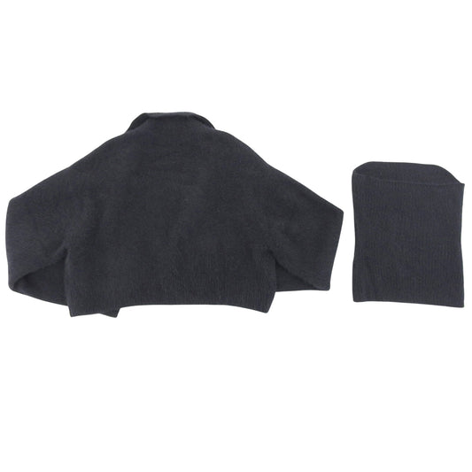Excellent condition BUSTIER SET SUPER SOFT CARDIGAN Tube top set Women's Black F Tops F Women's