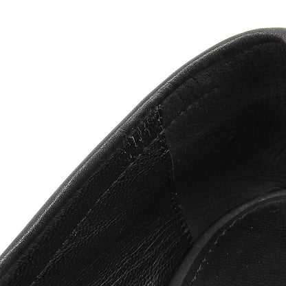 Salvatore Ferragamo サルヴァトーレフェラガモ レザー ダブルガンチーニ ヒールローファー シューズ レディース ブラック 7D 38760 シューズ 7D