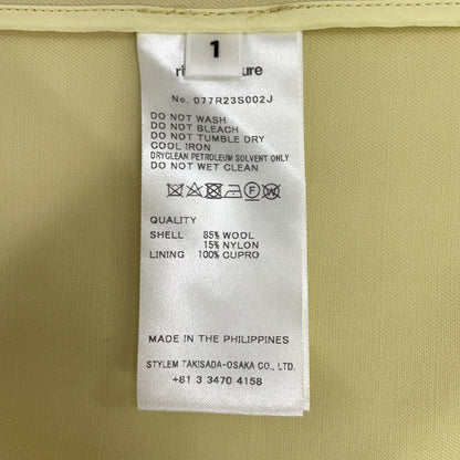 黄色 3穿法夏季羊毛夹克 夹克 1 女式