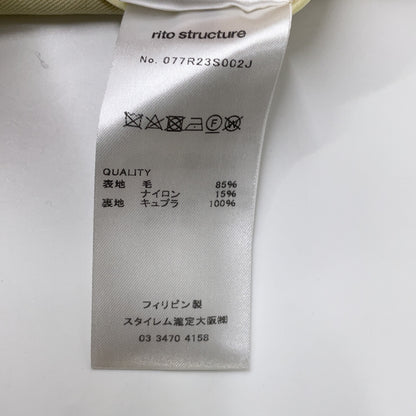 Rito structure リトストラクチャー イエロー 3wayサマーウールジャケット ジャケット