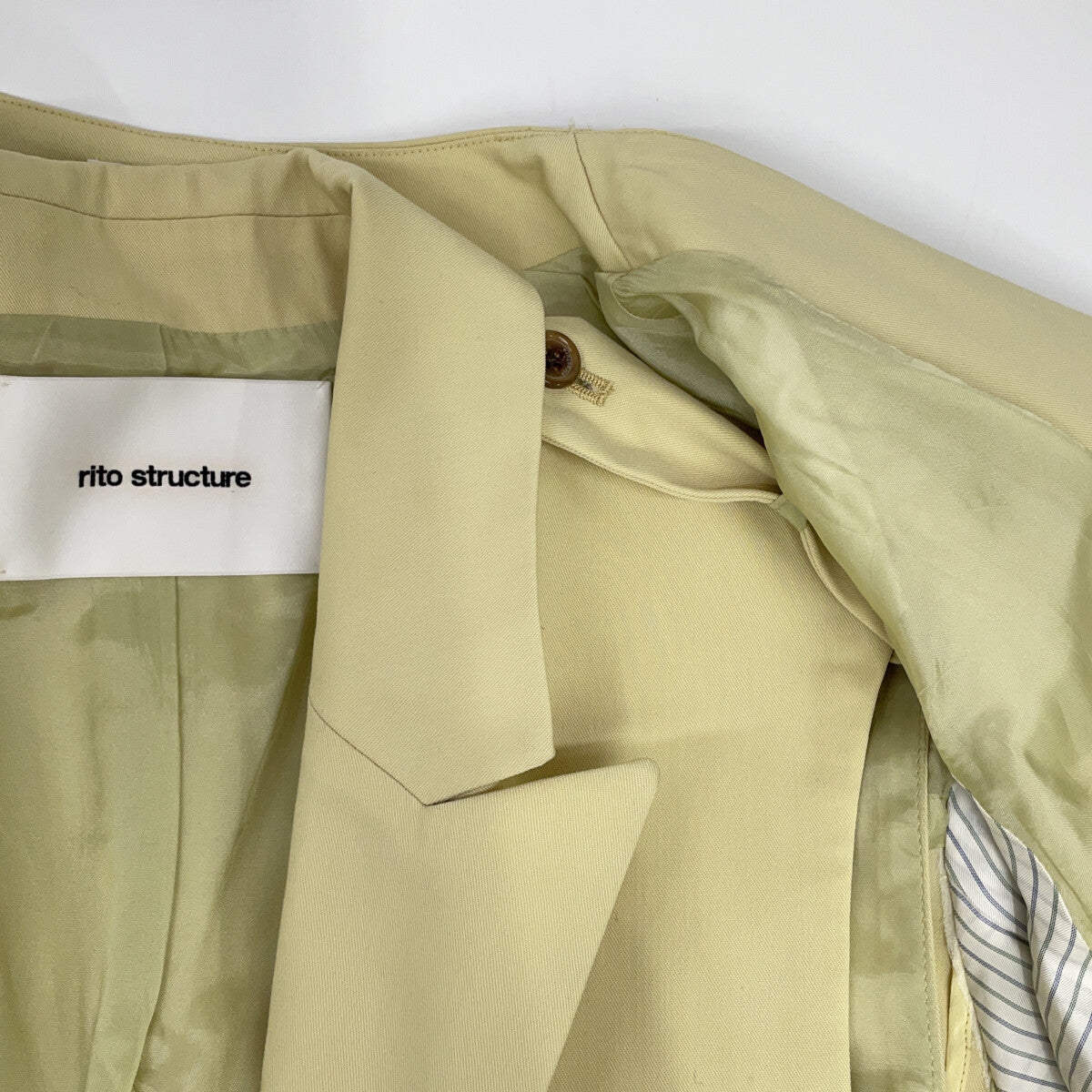 rito structure リトストラクチャー ｲｴﾛｰ 3wayｻﾏｰｳｰﾙｼﾞｬｹｯﾄ ジャケット 1