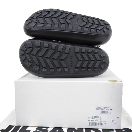 JIL SANDER New / Like New SABOT Ankle Strap Round Toe Flat Shoes Men's Black 39 J15ZJ0010 Shoes