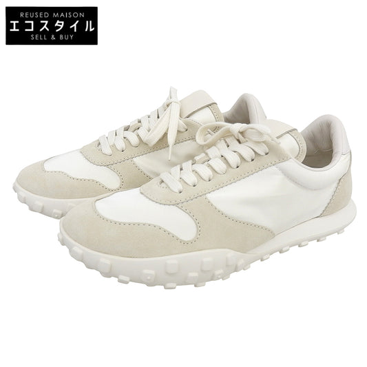 JIL SANDER ジルサンダー 新品同様 LOW TOP MOON ローカットスニーカー ナイロン スエード シューズ レディース ホワイト 39 J16WS0031 シューズ 39